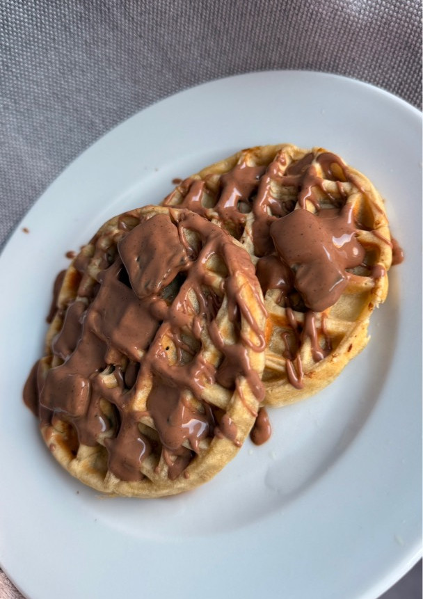 Una foto de Mini Waffles de plátano