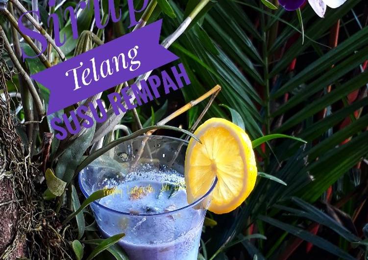 Resep Sirup Telang Susu Rempah Anti Gagal