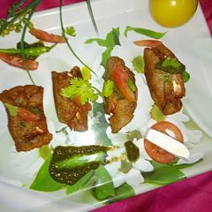 A picture of Singhade atta ka Patties.