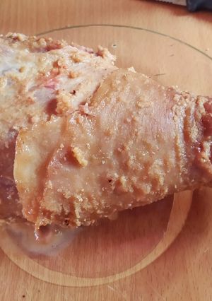 Una foto de Pierna de pavo en salsa de avena