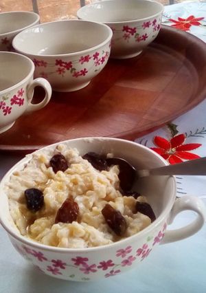 Una foto de Avena y sémola cocidas en leche🥛 ♡⁠˖⁠꒰⁠ᵕ⁠༚⁠ᵕ⁠⑅⁠꒱