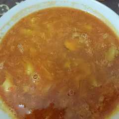 A picture of Teri berenang aka teri joss khas Medan.