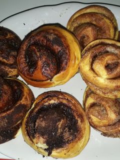 Kakaós, fahéjas csiga, kelt tésztából recept fotója