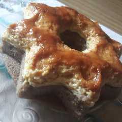 Una foto de Torta imposible o chocoflan en hornalla a baño María