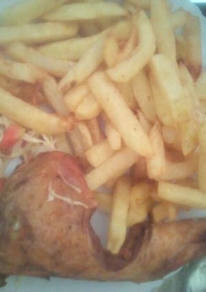A picture of Chips chicken#localfoodcontest_kakamega.