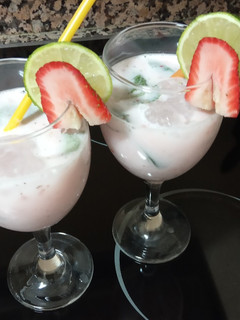 Una foto de Sorbete de fresas (Al estilo puerto de India)