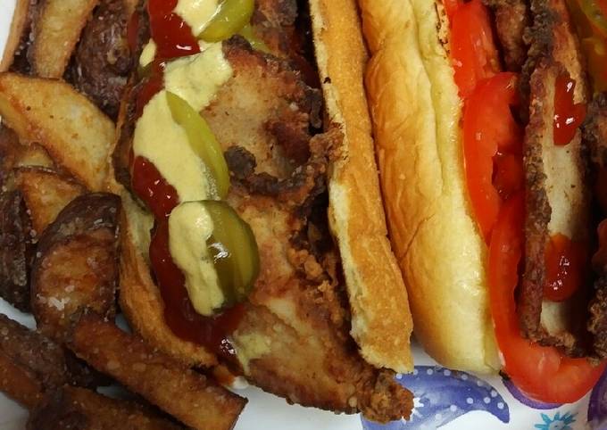 Recipe of Homemade Fried Greek Inspired Pork Sandwich