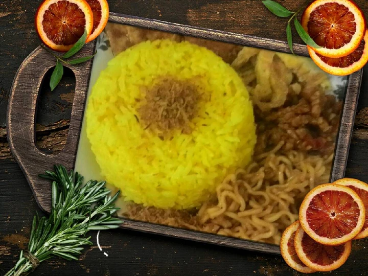 Langkah Gampang Membikin Resep  Nasi Kuning Praktis (Rice Cooker) yang Enak, Lezat Sekali