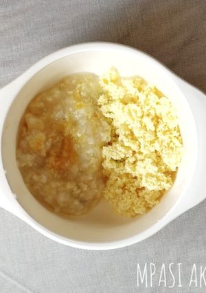 Foto resep Bubur Saring Telur Orek (MPASI 7m+)