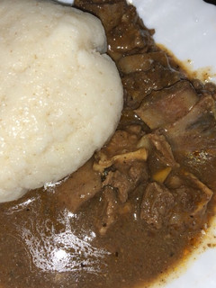 A picture of Tuwo semolina miyan kubewa.