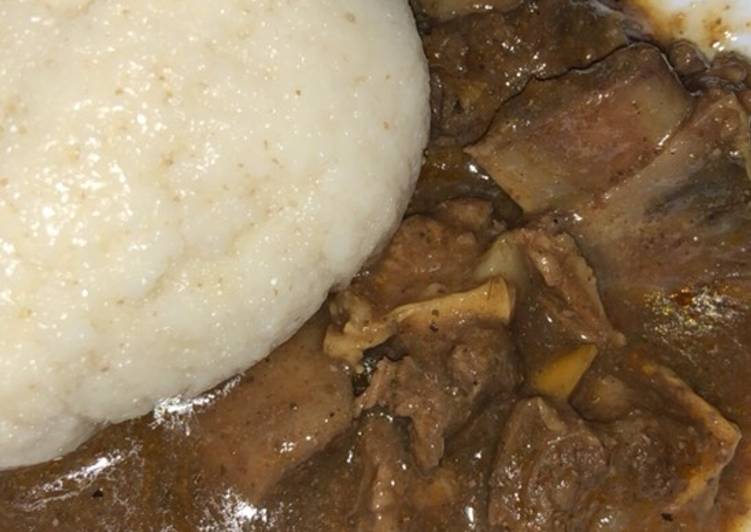 Simple Way to Prepare Any-night-of-the-week Tuwo semolina miyan kubewa