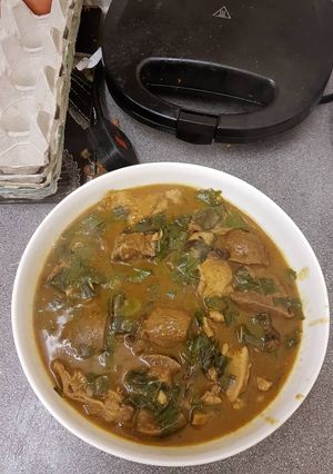 A picture of Oha soup.