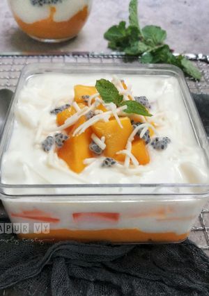 Foto resep CREAMY MILK MANGO 2 in1 tanpa susu evaporasi