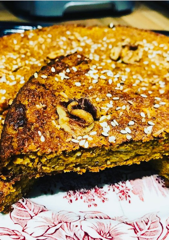 Una foto de Tarta de zanahoria sin azúcar y sin gluten