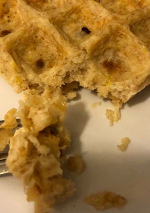 Una foto de Waffle fit de naranja miel y canela