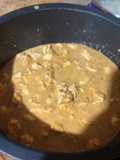Pollo con salsa de almendras
