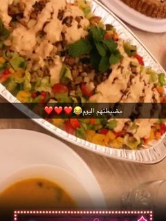 صورة لوصفة سلطة البطاطس والباذنجان 😋💘💘