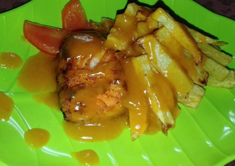 Proses memasak Salmon steak dengan saus tiram ala chef aisyah 🌸, Bisa Manjain Lidah