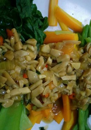 Foto resep Aneka sayur siram saus jamur