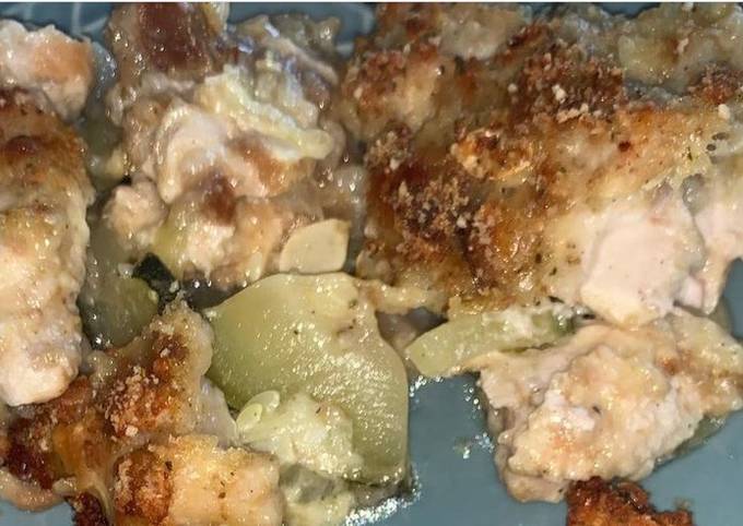 Chicken zucchini and stuffing bake