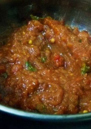 A picture of Baingan Bharta.