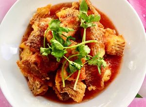 Hình của món Phi Lê Cá Diêu Hồng Sốt Cà.
