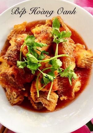 Hình của món Phi Lê Cá Diêu Hồng Sốt Cà.
