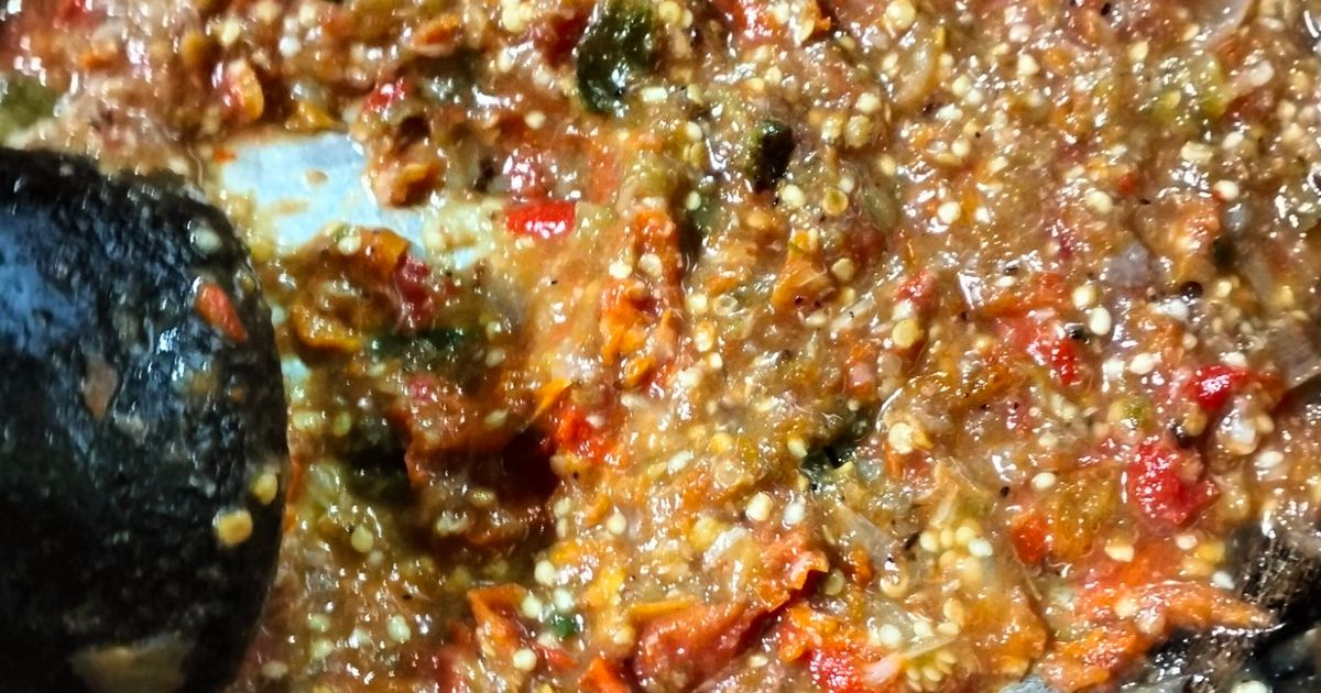 Sambal terasi terong ungu