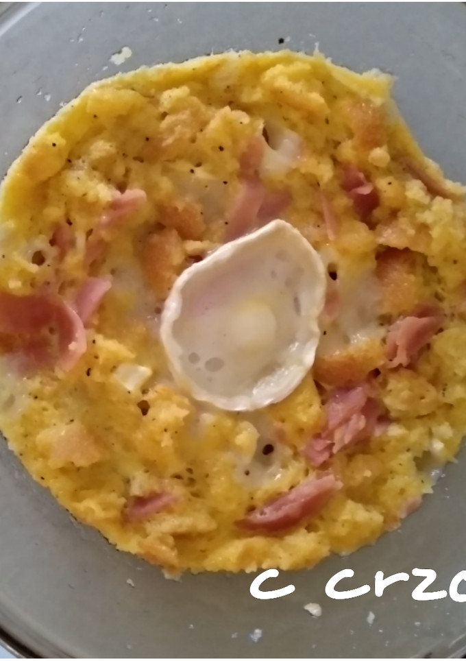 Una foto de Quiche de queso de cabra en microondas