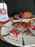 Tortitas con fresas y sirope de fresa