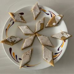 A picture of Kaju Katli (Cashew Diamond Sweet).