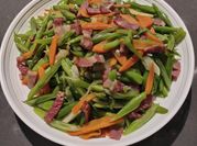 A picture of sauteed french beans