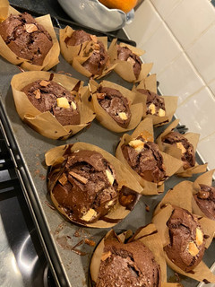 A picture of Double Chocolate Chip Muffins.