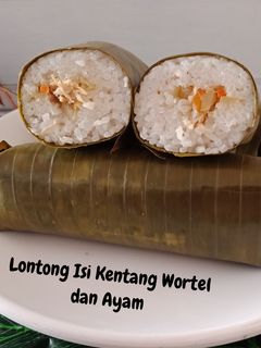 Foto resep Lontong Isi Kentang Wortel dan Ayam