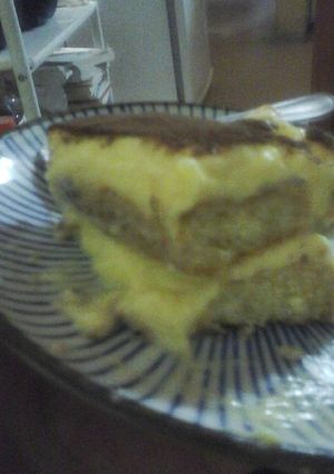 Una foto de Postre de vainilla