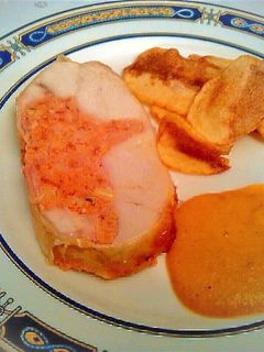Una foto de Pollo relleno al horno