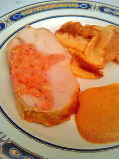 Una foto de Pollo relleno al horno