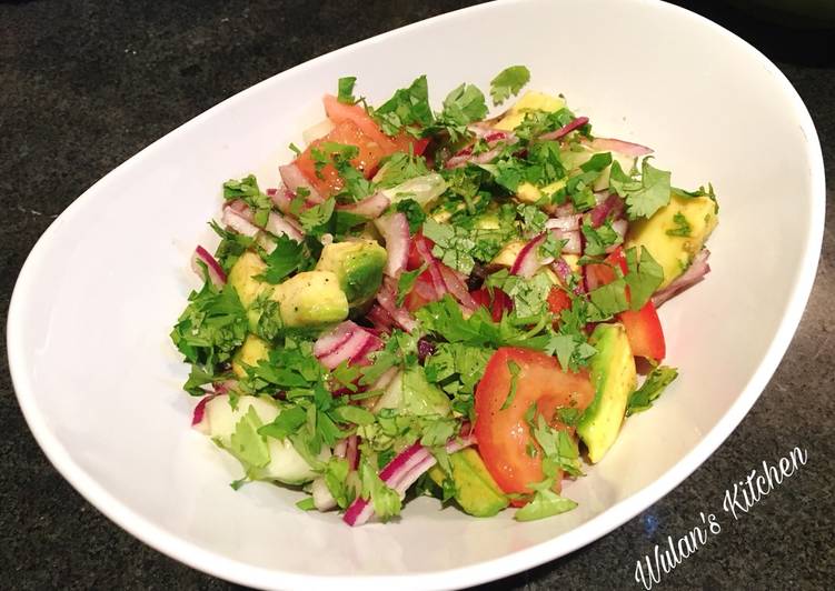 Avocado, Tomato, Cucumber Salad