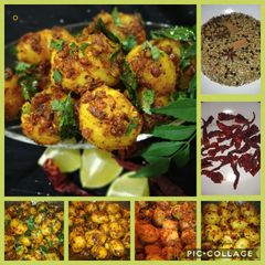 A picture of Chettinad Potato Roast.