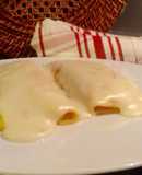 Crepes de jamón y queso con bechamel