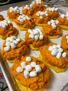 A picture of Sweet Potatoes and Pineapple.