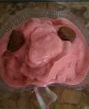 Helado casero de fresa sin azúcar