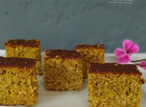 Una foto de Torta de naranja 🍊 y avena licuada