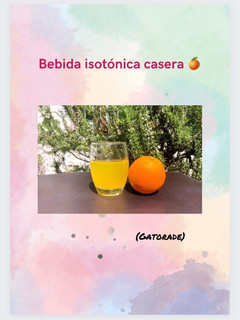 Una foto de Bebida isotónica casera