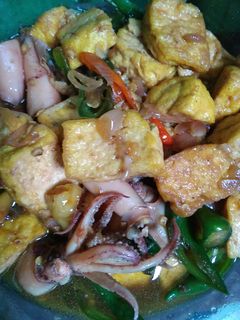 Foto resep Tumis cumi asin tahu