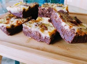 Una foto de Brownie cheesecake