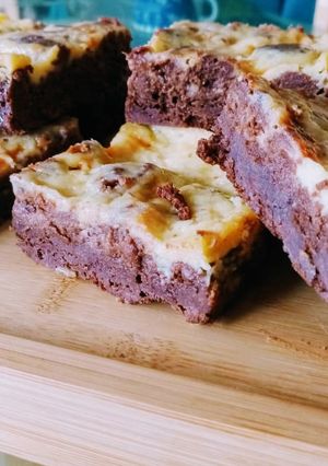 Una foto de Brownie cheesecake