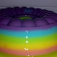 Puding rainbow susu
