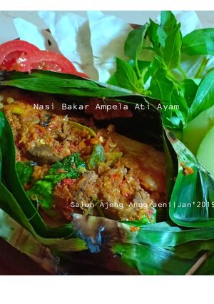 Foto resep Nasi bakar ampela ati ayam