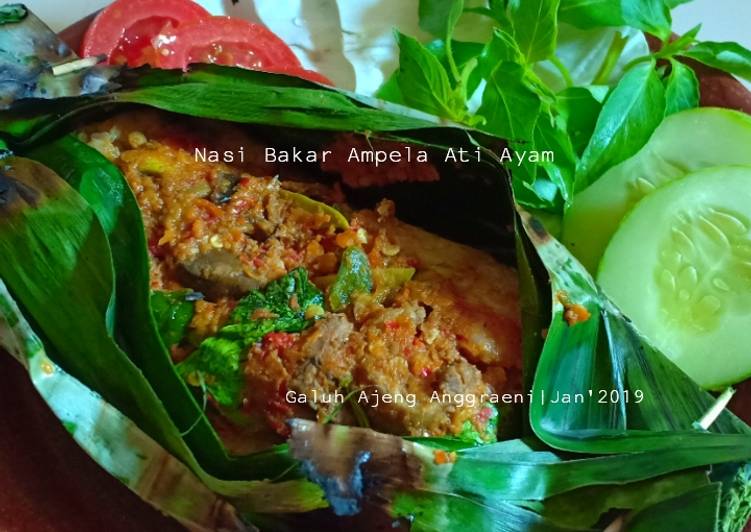 Nasi bakar ampela ati ayam